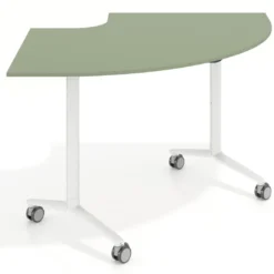 Mesa plegable pivot corner, estructura blanco, canto 16cm
