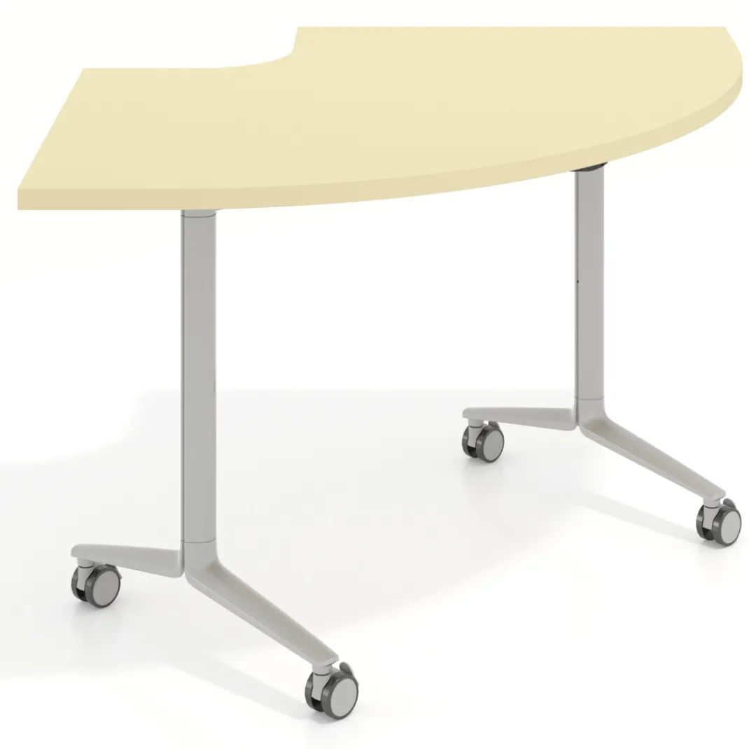 Mesa plegable pivot corner, estructura aluminio, canto 30cm