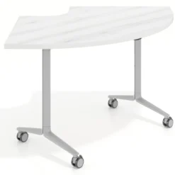 Mesa plegable pivot corner, estructura aluminio, canto 30cm