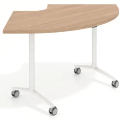 Mesa plegable pivot corner, estructura blanco, canto 30cm