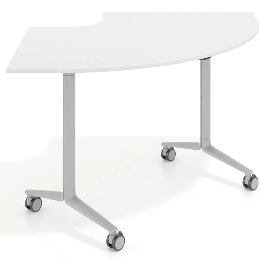 Mesa plegable pivot corner, estructura aluminio, canto 16cm