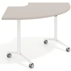 Mesa plegable pivot corner, estructura blanco, canto 30cm