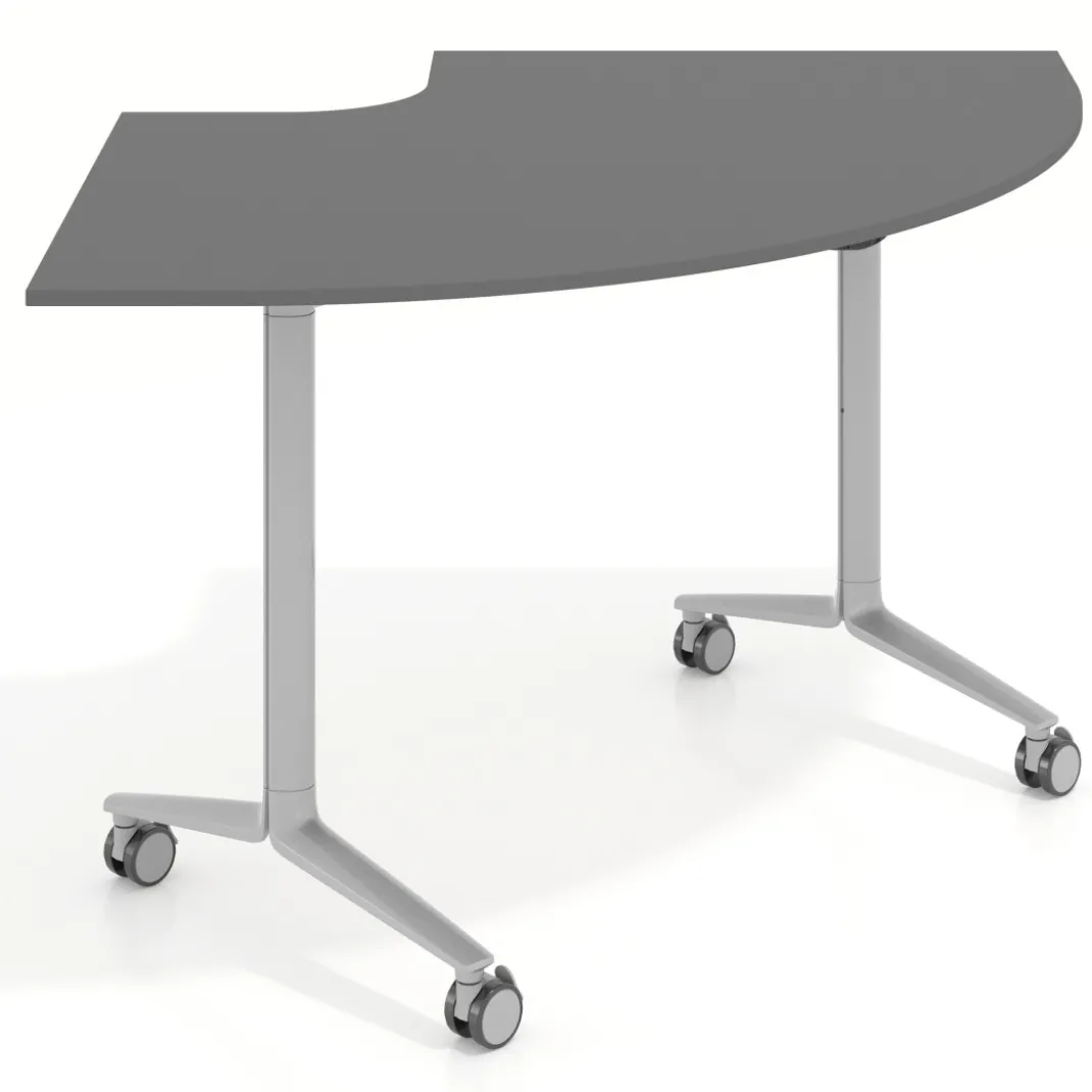Mesa plegable pivot corner, estructura aluminio, canto 16cm