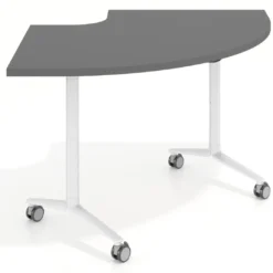 Mesa plegable pivot corner, estructura blanco, canto 30cm