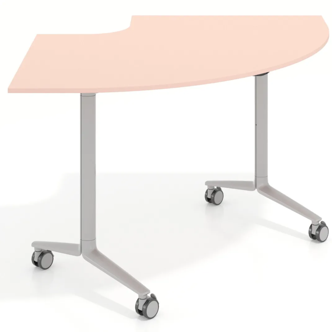 Mesa plegable pivot corner, estructura aluminio, canto 16cm