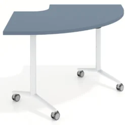 Mesa plegable pivot corner, estructura blanco, canto 30cm