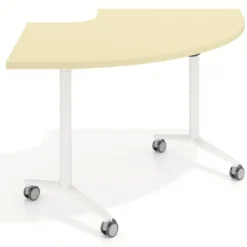Mesa plegable pivot corner, estructura blanco, canto 30cm