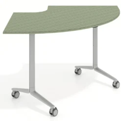 Mesa plegable pivot corner, estructura aluminio, canto 16cm