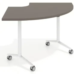 Mesa plegable pivot corner, estructura blanco, canto 30cm