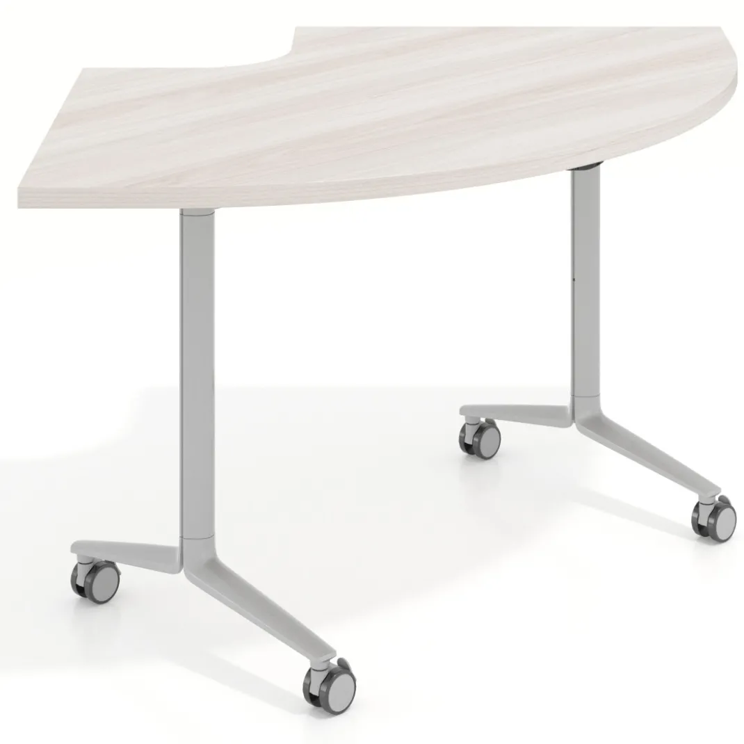 Mesa plegable pivot corner, estructura aluminio, canto 30cm