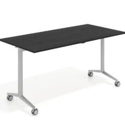 Mesa plegable pivot rectangular, estructura aluminio, canto 16cm