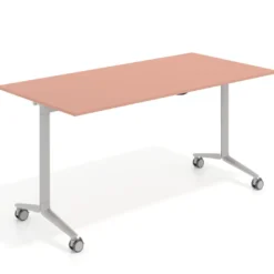 Mesa plegable pivot rectangular, estructura aluminio, canto 16cm