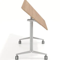 Mesa plegable pivot trapezoidal, estructura aluminio, canto 16cm
