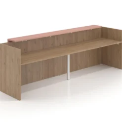 Mostrador doble con doble encimera larga, estructura Naturale