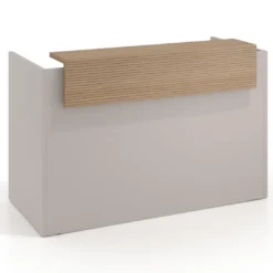 Mostrador individual encimera corta estructura gris coco