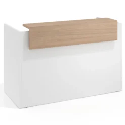 Mostrador individual encimera corta estructura blanco mate