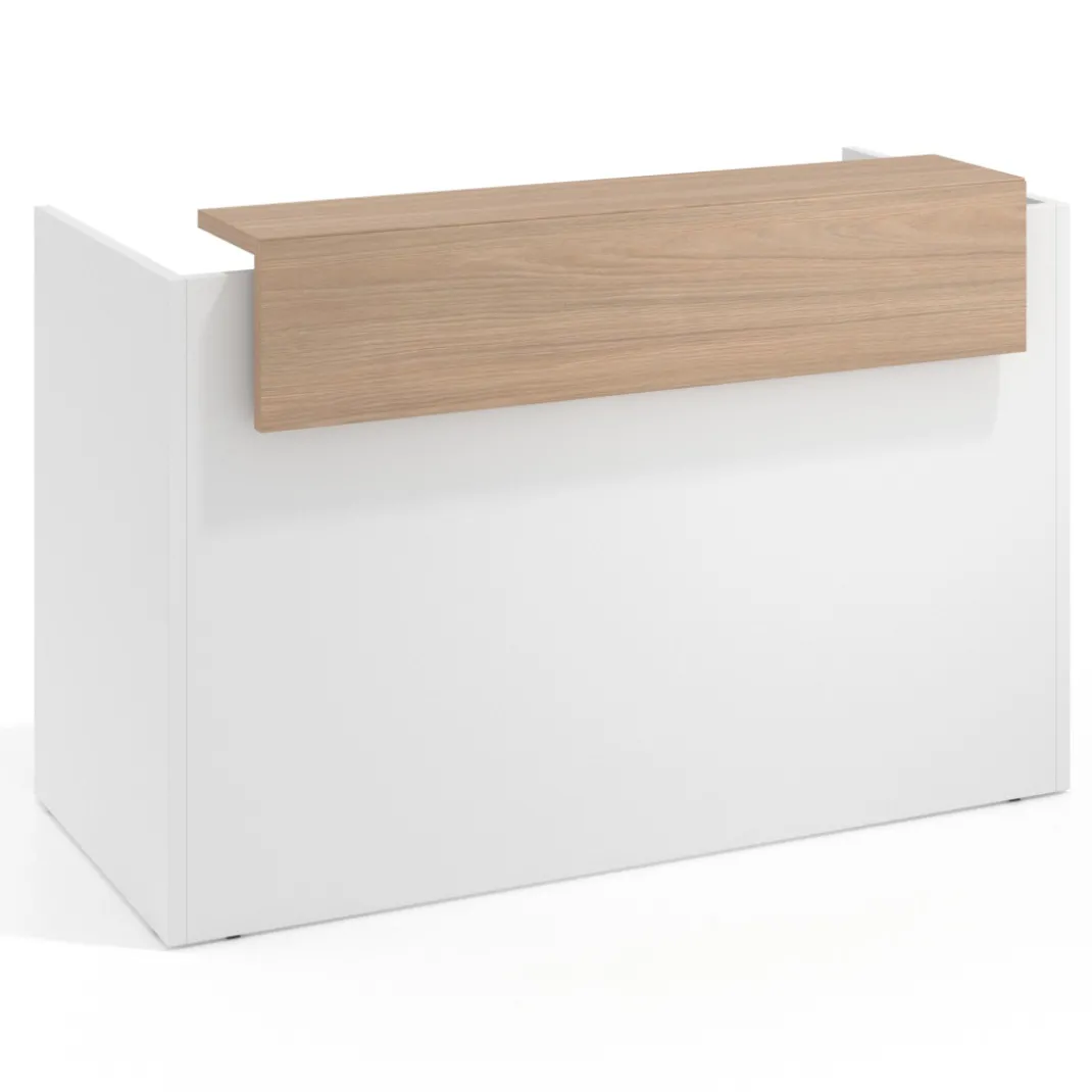 Mostrador individual encimera corta estructura blanco mate