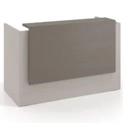 Mostrador individual encimera larga estructura gris coco