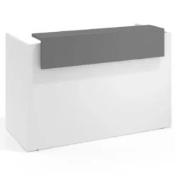 Mostrador individual encimera corta estructura blanco mate