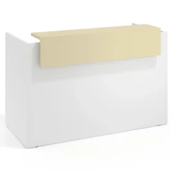 Mostrador individual encimera corta estructura blanco mate