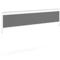 Separador de aluminio Wall para mesa individual en melamina, estructura blanca