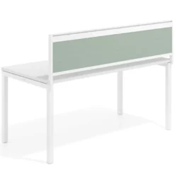 Separador de aluminio Wall para mesa individual en melamina, estructura blanca