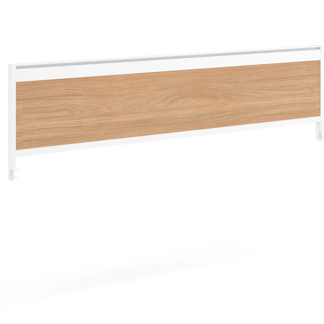 Separador de aluminio Wall para mesa individual en melamina, estructura blanca
