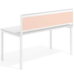 Separador de aluminio Wall para mesa individual en melamina, estructura blanca