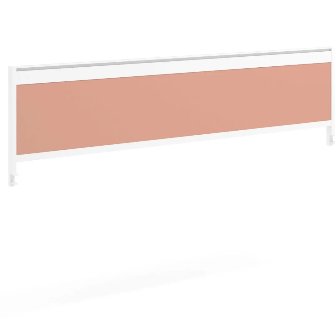 Separador de aluminio Wall para mesa individual en melamina, estructura blanca