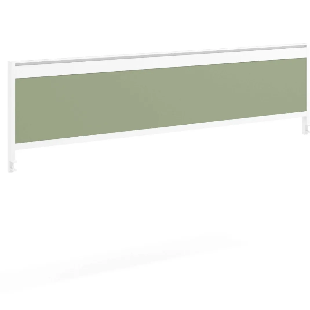Separador de aluminio Wall para mesa individual en melamina, estructura blanca