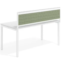 Separador de aluminio Wall para mesa individual en melamina, estructura blanca