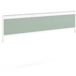 Separador de aluminio Wall para mesa individual en melamina, estructura blanca