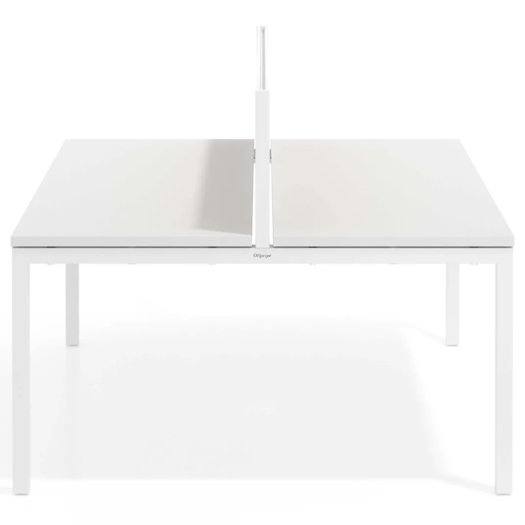 Separador de aluminio Wall para mesa multipuesto en melamina