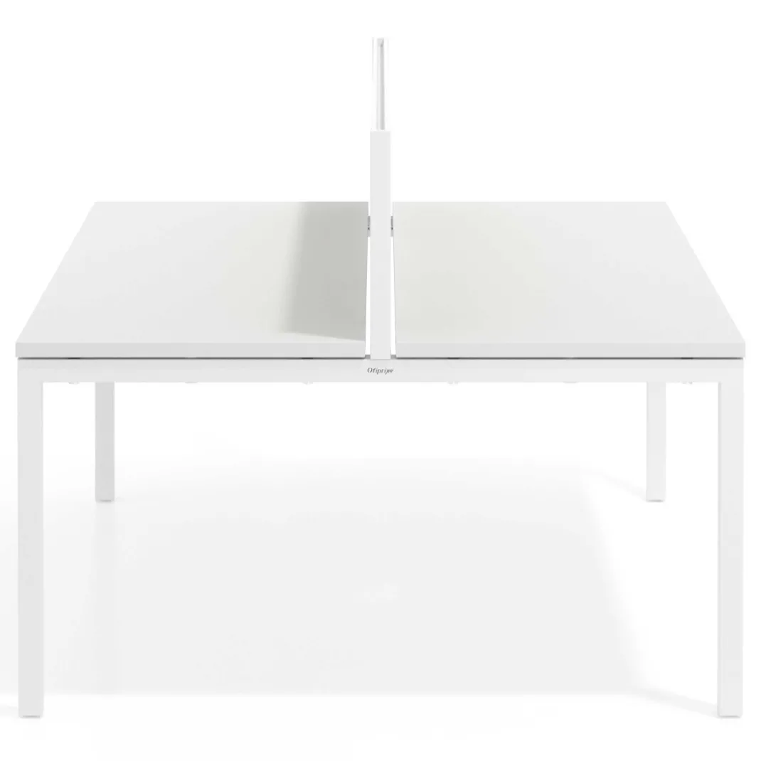 Separador de aluminio Wall para mesa multipuesto en melamina