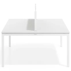 Separador de aluminio Wall para mesa doble coworking en melamina