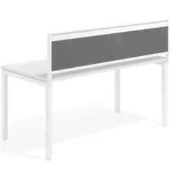 Separador de aluminio Wall para mesa individual en melamina, estructura blanca