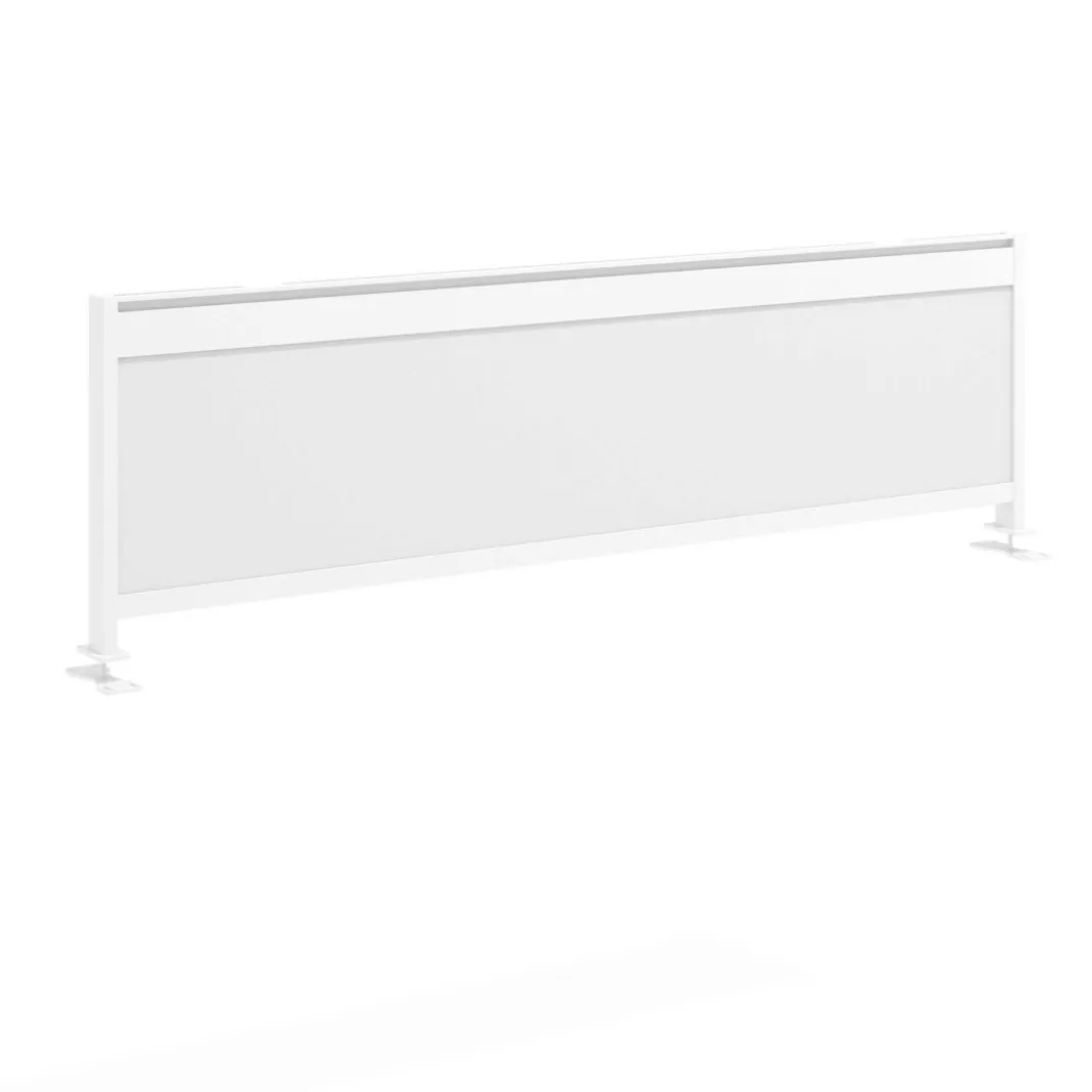 Separador de aluminio Wall para mesa doble coworking en melamina
