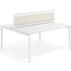 Separador de aluminio Wall para mesa multipuesto en melamina
