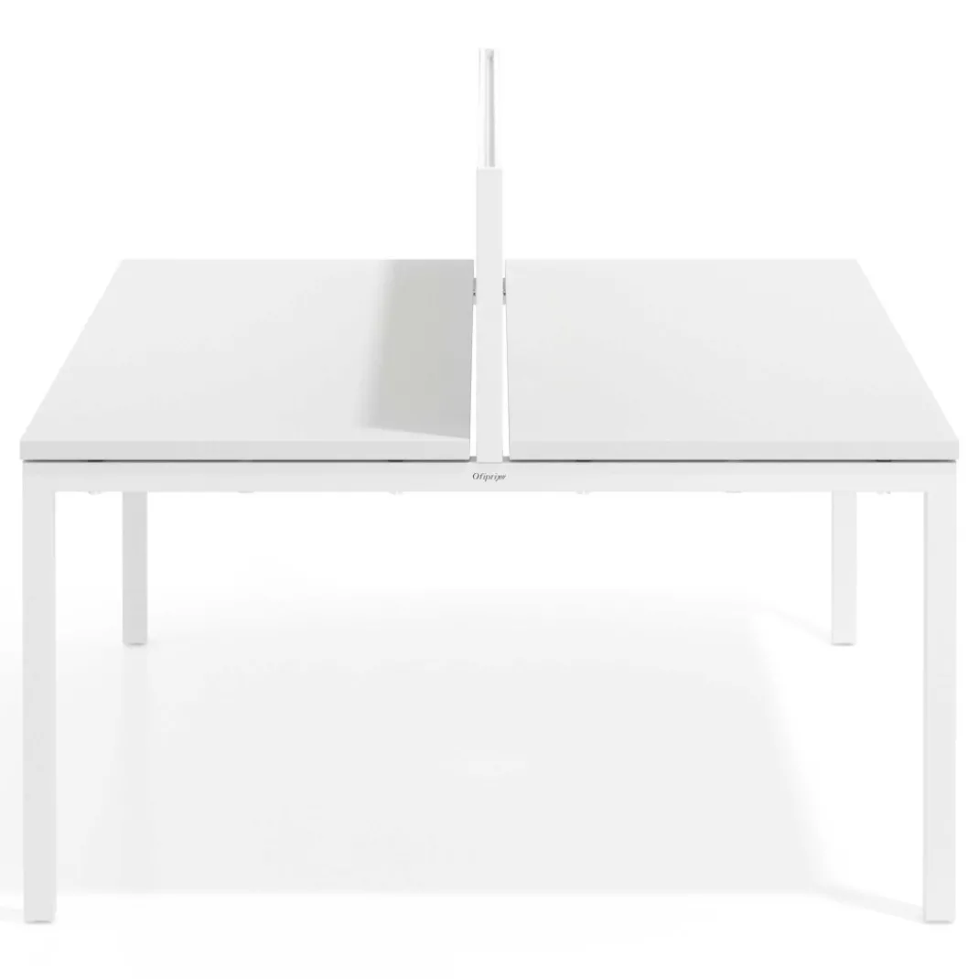 Separador de aluminio Wall para mesa multipuesto en melamina