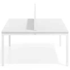 Separador de aluminio Wall para mesa doble coworking en melamina