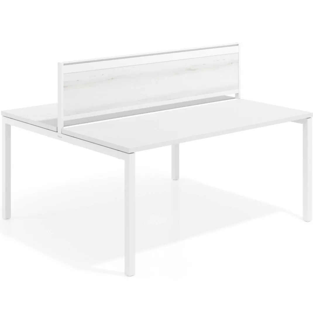 Separador de aluminio Wall para mesa multipuesto en melamina