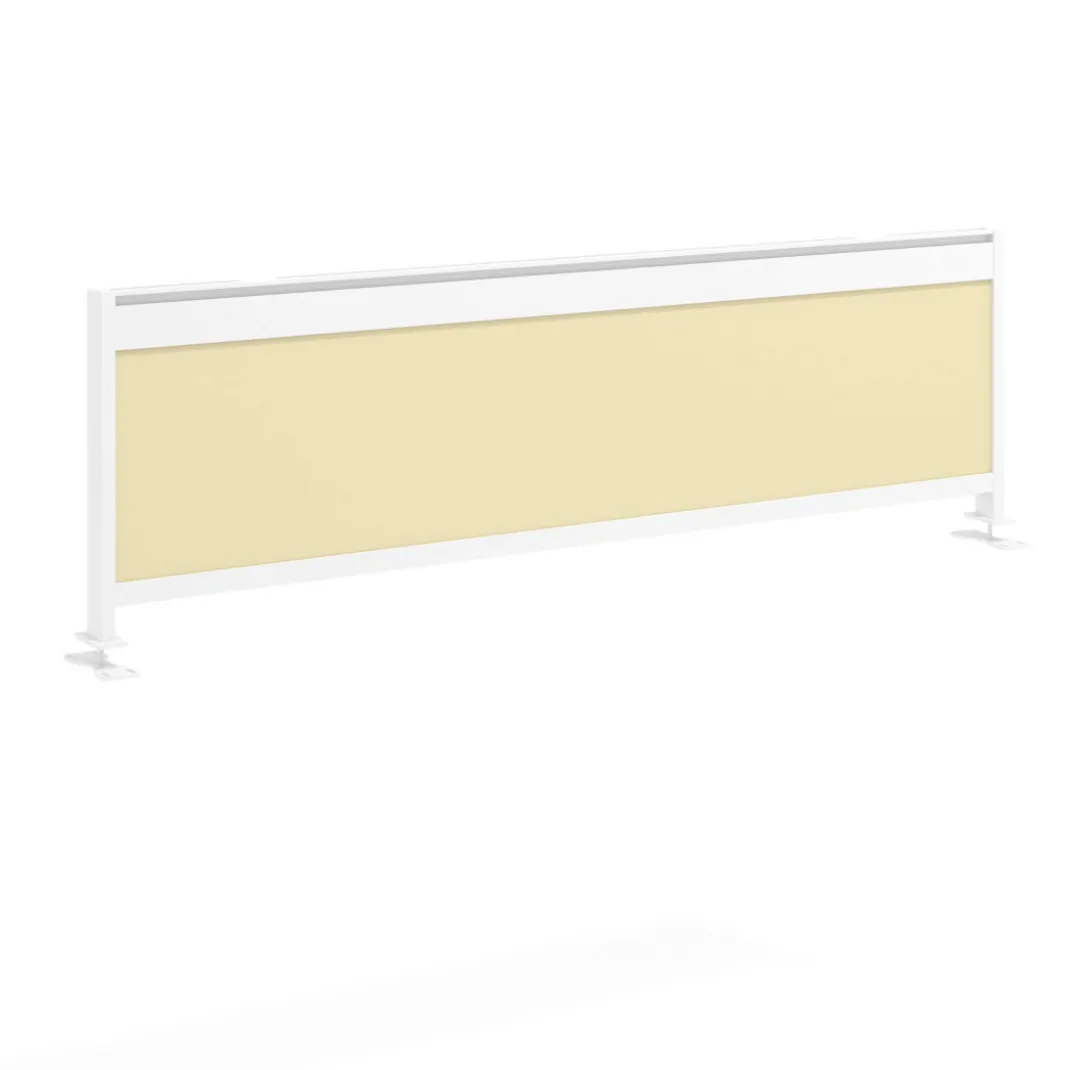 Separador de aluminio Wall para mesa doble coworking en melamina