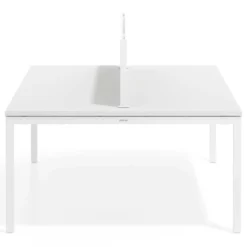 Separador de aluminio Wall para mesa doble coworking en melamina