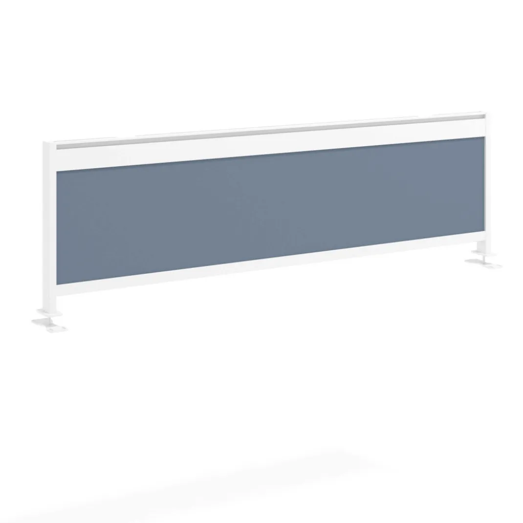 Separador de aluminio Wall para mesa doble coworking en melamina