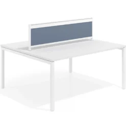 Separador de aluminio Wall para mesa doble coworking en melamina
