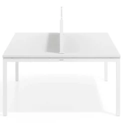 Separador de aluminio Wall para mesa doble coworking en melamina
