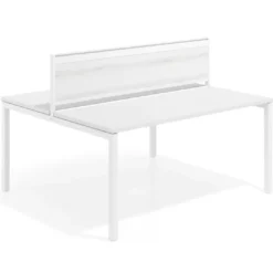 Separador de aluminio Wall para mesa multipuesto en melamina