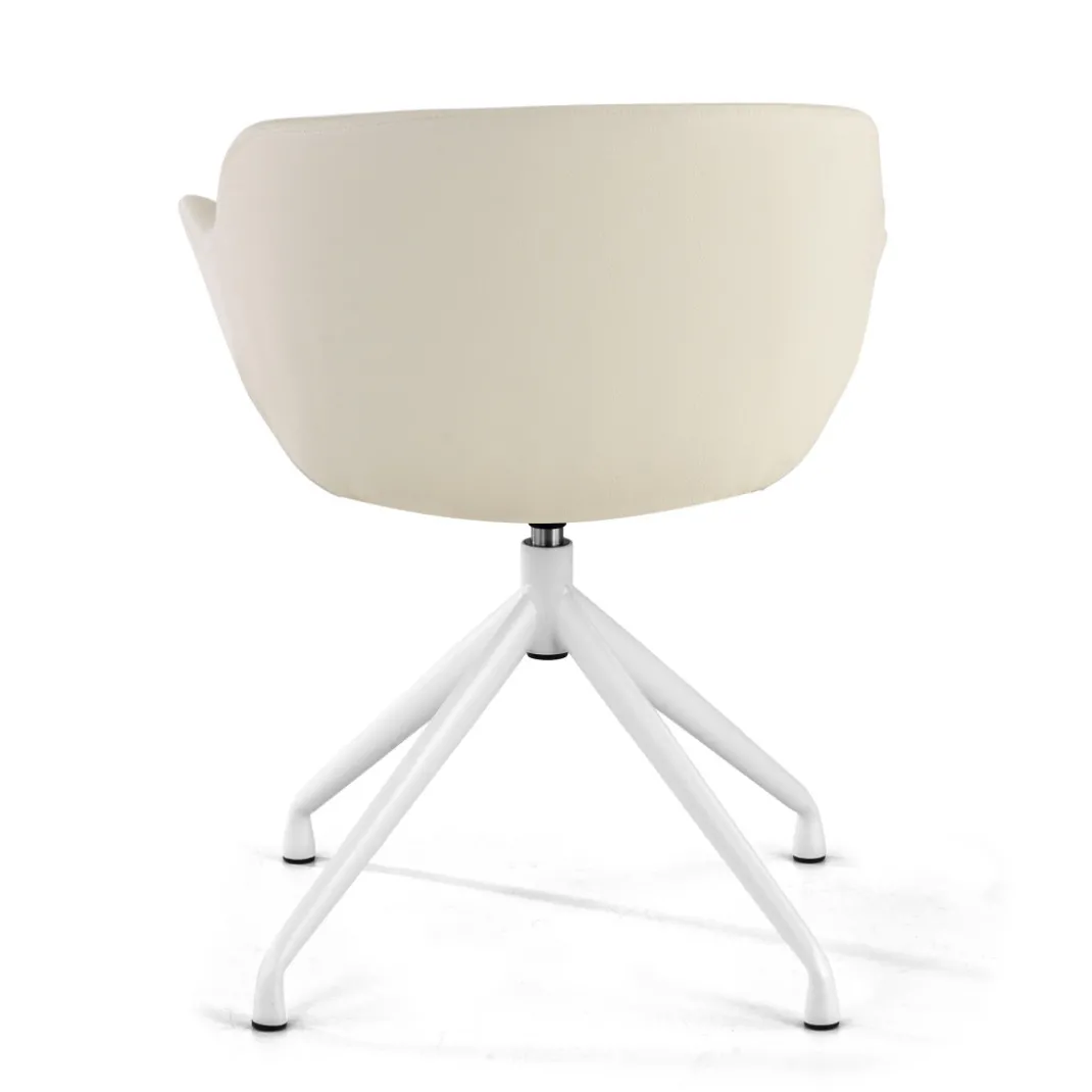 Silla confidente Anne, Giratoria Asiento Ecopiel