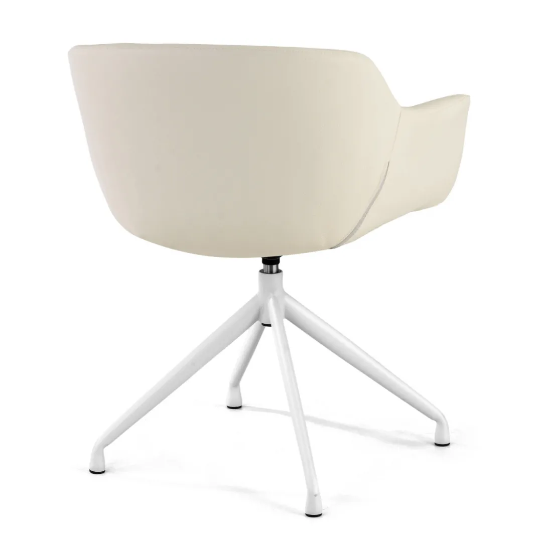 Silla confidente Anne, Giratoria Asiento Ecopiel