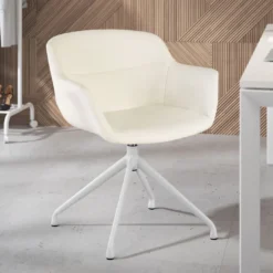Silla confidente Anne, Giratoria Asiento Ecopiel